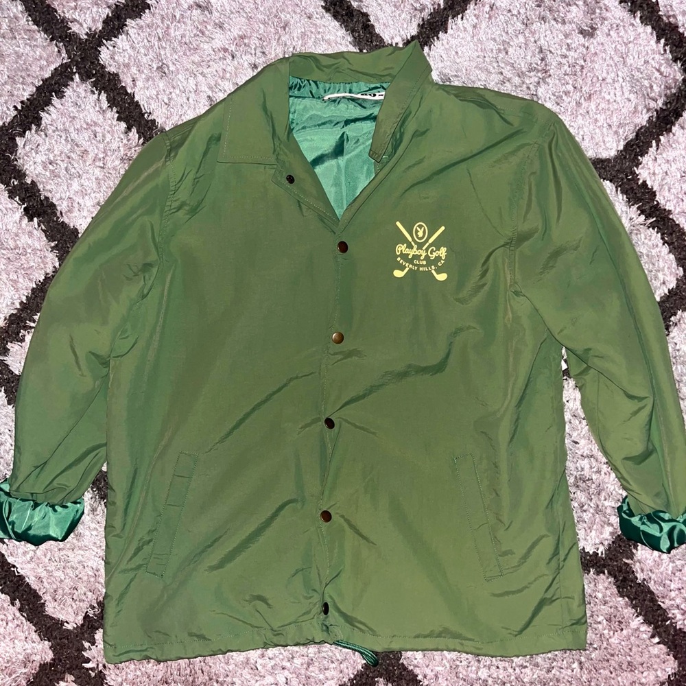 Green and yellow Playboy Golf Wind Breaker Jacket